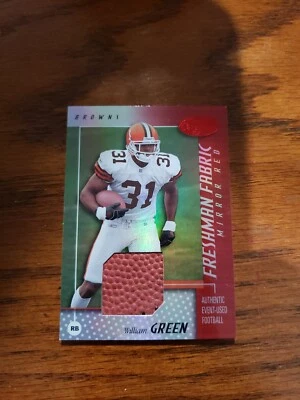 2002 Leaf Certified Freshman Fabric  William Green Mirror Red 250 - Image 1 of 2