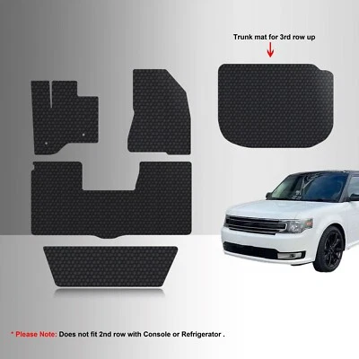 ToughPRO Floor Mats Full Set Black For Ford Flex 2nd Row 2013-2019 Foto 1 de 4