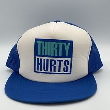 “Thirty Hurts” Snapback Trucker Hat Cap Foam Front Mesh Adjustable VTG Look Blue