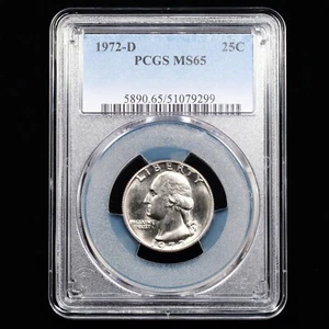 1972-D Washington Quarter 25c - PCGS GRADED MS65 - Picture 1 of 4