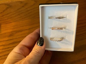 Bomb Party Luxe Bands Sz7 99% Angel~ Rhodium Plated Dark Smokey Topaz 8107 - Picture 1 of 4