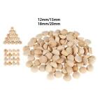 100x Unfinished Half Wooden Beads Unpainted for Wreaths Kids Arts DIY Crafts