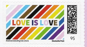 2025 Deutschland Mi. limitierte Sonderedition " deliveredwithpride 2025 - Love - Bild 1 von 1