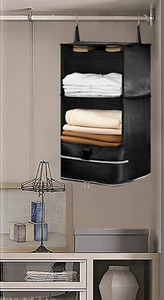 Oxford Cloth Carry On Hanging Closet Travel Baggage Organizer 12"x12"x25.5" - Picture 1 of 7