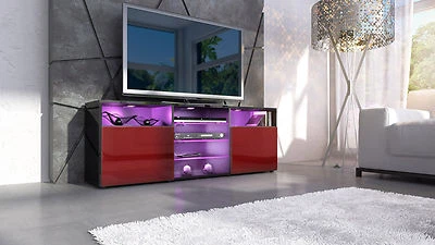 Black High Gloss Modern TV Stand Unit Media Entertainment Center "Granada" Foto 1 de 2