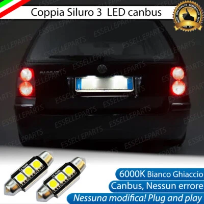 LUCI TARGA VOLKSWAGEN VW PASSAT B5 VARIANT LAMPADE CANBUS SILURO C5W 3 LED 6000K - Immagine 1 di 4