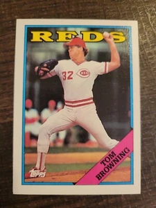 Tarjeta de béisbol Tom Browning #577 1988 Topps casi nueva/m Rojos - Imagen 1 de 2