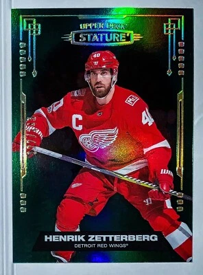 GEM MT: Henrik Zetterberg “Emerald” Refractor  # 77/149 UD Statue 2021-22 - Image 1 of 2