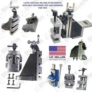 Lathe Vertical Milling Attachments With Self Centering And Grinding Vice Vise - Picture 1 of 2