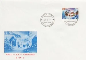 Christmas Place Children Playing and Wait Santa Claus Finland Mint FDC 1977 - Picture 1 of 1