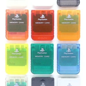 Sony PlayStation PS1 Memory Card Genuine Tested Working Clean Choose Your Color - Picture 1 of 66