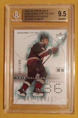KRYS KOLANOS /1000 BGS 9.5 2001-02 UD CHALLENGE FOR THE CUP #128 COYOTES GMMT A2 - Image 1 of 2