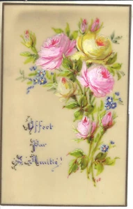 HB Andacht Bildchen Wallfahrt gemalt offert pat amitie Frankreich - Picture 1 of 1