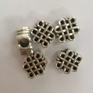 16 Stck. Tibetisch Silber Farbe Handgefertigt Chinesischer Knoten Hohl Zwischenring Perlen H0655 - Bild 1 von 1