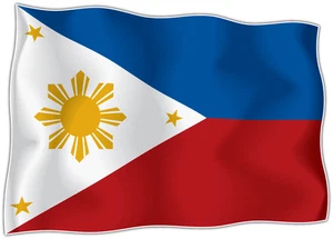Philippines Country Flag Car Bumper Window Mirror Sticker Decal 5"X4" - Picture 1 of 1