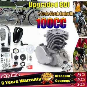 2024 Juego Completo 100cc 2 Tiempos Bicicleta Motorizado Gasolina Motor - Imagen 1 de 20