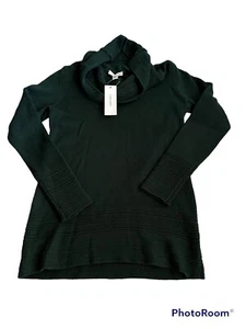 Calvin Klein Women's Turtleneck ScoopNeck Sweater Size S Green Long Sleeve NWT - Picture 1 of 9