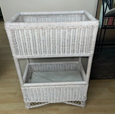 Plantadeira de vime 2 suportes com forros galvanizados internos - Imagem 1 de 4