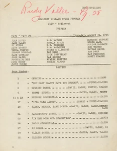 1944 VILLAGE STORE RADIO SHOW SCRIPT w SIGNED CHECK JOHNNY MERCER EDDIE CANTOR - Picture 1 of 9