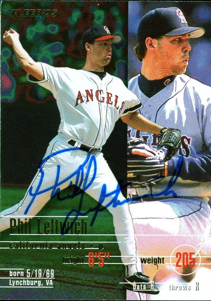 1995 Fleer PHIL LEFTWICH Signed Card autograph AUTO ANGELS - Image 1 of 1