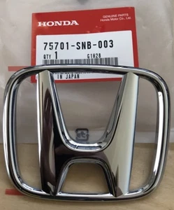 GENUINE JDM REAR SILVER H EMBLEM 06-11 HONDA CIVIC FD2 FD1 TRUNK 75701-SNB-003  - Picture 1 of 5
