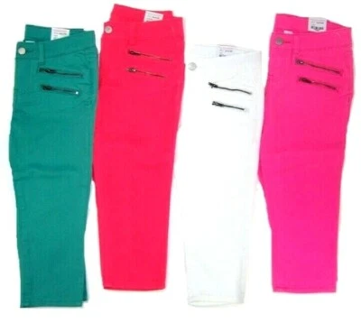 Pantalones capri Total Girls con cintura ajustable verde blanco rosa rosa 8 10 o 12,5P Foto 1 de 4