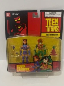 2003 Bandai TEEN TITANS GO DC Robin & Starfire 2-pack 3.5" Action Figure - Picture 1 of 1