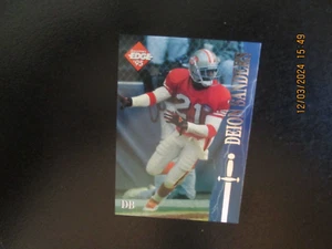 Tarjeta de espada Excalibur #67 Deion Sanders 49ers 1995 borde de coleccionista - Imagen 1 de 2