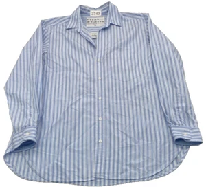 Frank & Eileen Joedy Womens Small Button Up Oversized Magenta Striped Shirt 3742 - Picture 1 of 8