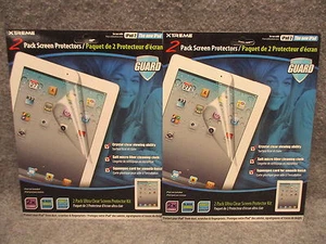 (4) Xtreme iPad 2 3 4 Ultra Clear Screen Pretectors Kit w/ Installation Squeegee - Picture 1 of 2