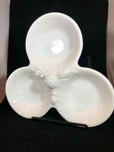 Vintage Three Bowl Condiment Dish , Ceramic Ware Italy - Picture 1 of 11