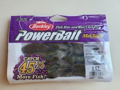 Berkley PowerBait MaxScent Creature Hawg 4" ( Green Pump / Watermelon ) - Image 1 of 2