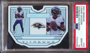 2021 Panini Obsidian Lamar Jackson Vitreous Die Cut White Contra PSA 10 CASE HIT - Picture 1 of 2