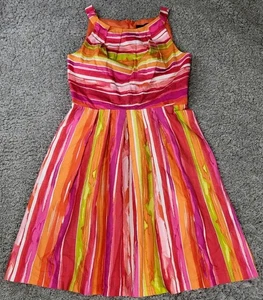 Vestido para mujer R&K sin mangas a rayas talla 10 colorido - Imagen 1 de 7