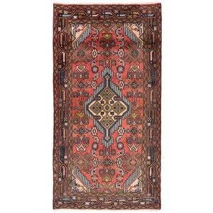 Alfombra persa anudada a mano Hamedan 146x75 cm Orient Wolle Carpet Rug roja - Imagen 1 de 8
