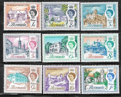 Bermuda Stamps 1965 SC# 175-177, 179-182, 182A, 183 Scenes of Bermuda - Image 1 of 2