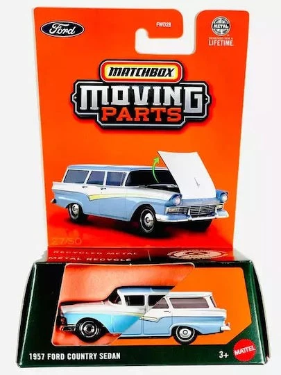 1957 Ford Country Sedan Blue Matchbox Moving Parts 2025 MB1374 JBX00 1:64 Car - Image 1 of 1