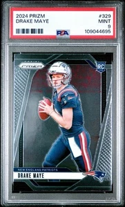 2024 Panini Prizm - Rookies #329 Drake Maye (RC) PSA 9 MINT ROOKIE - Picture 1 of 2