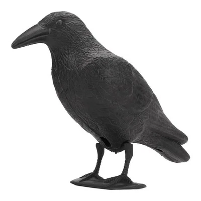 Crow Decoy Fake Black Crow Decoys with Feet Stake Simulation Crow Statue Hunting - Image 1 of 4