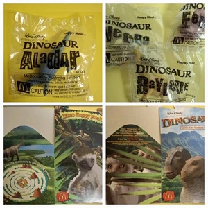 McDonalds Toys Dinosaurs 2000 Full Set  + Rare New Mealbox - Picture 1 of 7