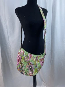 Vera Bradley Umhängetasche grün rosa Paisley - Bild 1 von 5