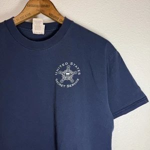 Vintage US Secret Service Shirt Youth XL Blue 90S United States Long Sleeve - Picture 1 of 6