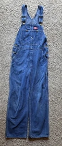 Mono con tirantes Dickies Denim Jeans Carpenters para hombre talla 32X32 excelente estado - Imagen 1 de 7