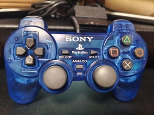 Genuine SONY PS2 Controller Clear Blue - Picture 1 of 10