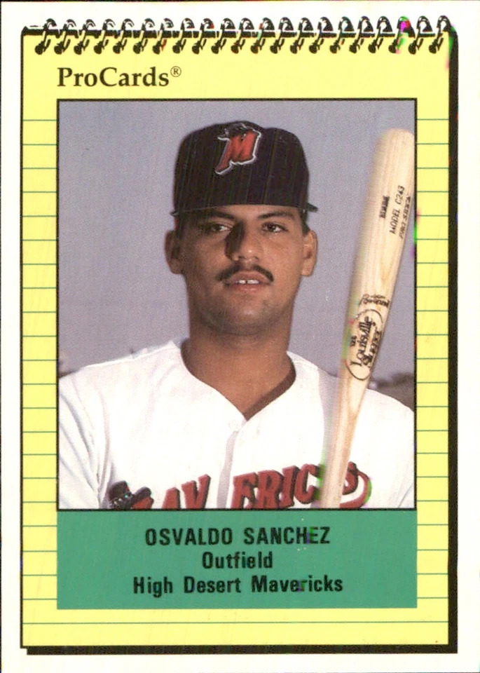 Osvaldo Sanchez 1991 ProCards #2411 RC High Desert Mavericks *AutographDen* - Image 1 of 2