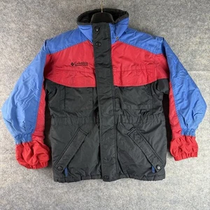 Columbia Winter Coat Boys Youth Williwaw Retro Ski Blue & Red Vintage Size 7/8 - Picture 1 of 17