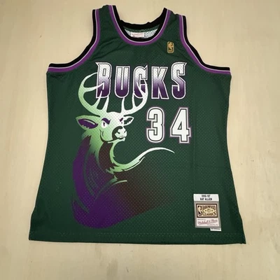 Milwaukee Bucks NBA Ray Allen #34 Mitchell & Ness Swingman Jersey Size XL NWT - Image 1 of 4