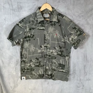Quiksilver Napali SAS Hawaiian Shirt Mens XL Green Short Sleeves - Picture 1 of 9