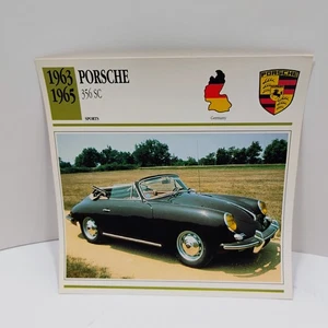 1963-1965 Porsche 356 SC Sports Germany Atlas Info Card - Picture 1 of 2