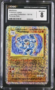 CGC 8 Machamp 2002 Legendary Collection 15/110 Reverse Holo Pokemon Card - Picture 1 of 2